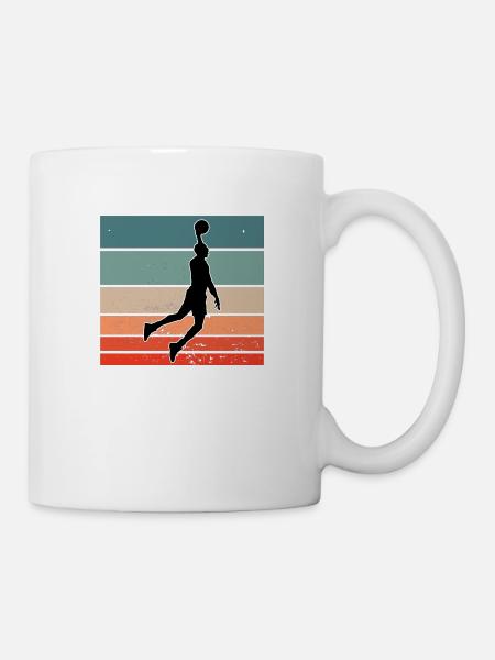 Vintage Basketball Sport Motiv Retro Basketball - Tasse - Weiß