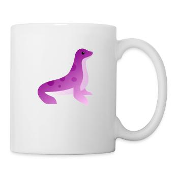 Rosa und lila Ombre Siegel - Tasse - Weiß - Rechts