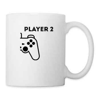 Player 2 Jeu Jeu de jeu Gamer Nerd cadeau - Mug blanc - blanc - Droite