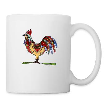 Hahn - Tasse - Weiß - Rechts