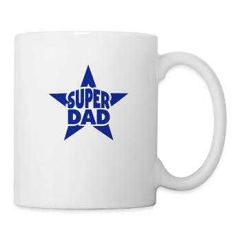 super dad star star - Tasse - Weiß - Rechts