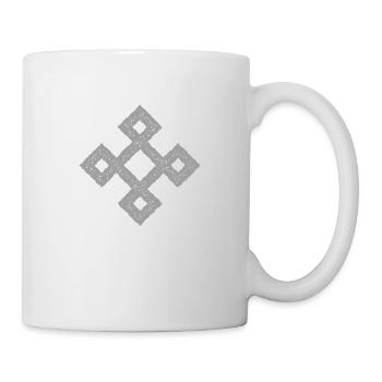 rune Celtic square symbol abstract gray viking - Mug - white - Right