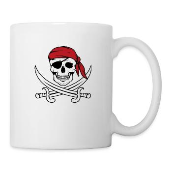 Pirate Pirate Head Eye Patch - Mug - white - Right