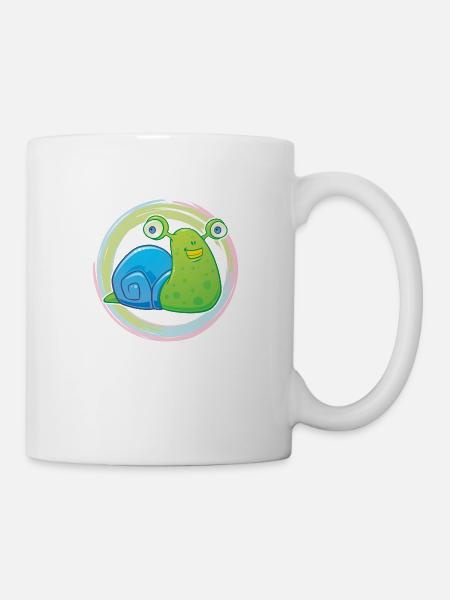 Lustige Schnecke - Tasse - Weiß