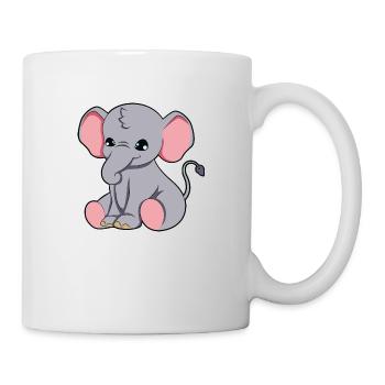 Eléphant - Mug blanc - blanc - Droite