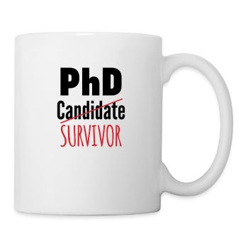 Phd Survivor Student Saying Gift - Mug - white - Right