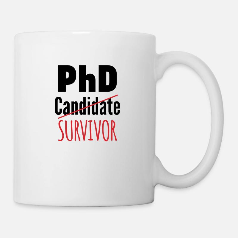 Phd Survivor Student Sort cadeau - Mug blanc - blanc
