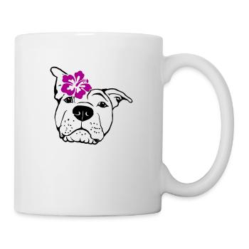 Staffordshire mit Hibiskus - Tasse - Weiß - Rechts