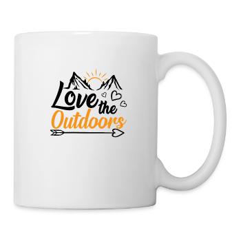 LOVE THE OUTDOORS - Camp Camper Outdoor Tent - Mug - white - Right
