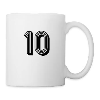 10 years jersey 10 t-shirt number 10 - Mug - white - Right