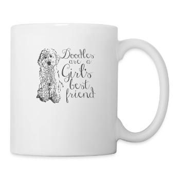 Doodles Are A Girl Best Friend Golden Labradoodle - Tasse - Weiß - Rechts