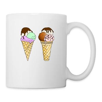 Eis - Tasse - Weiß - Rechts
