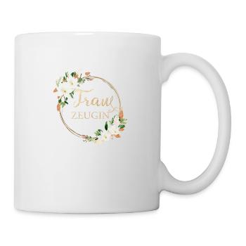 Kranz Team Bride personalisierbar - Tasse - Weiß - Rechts