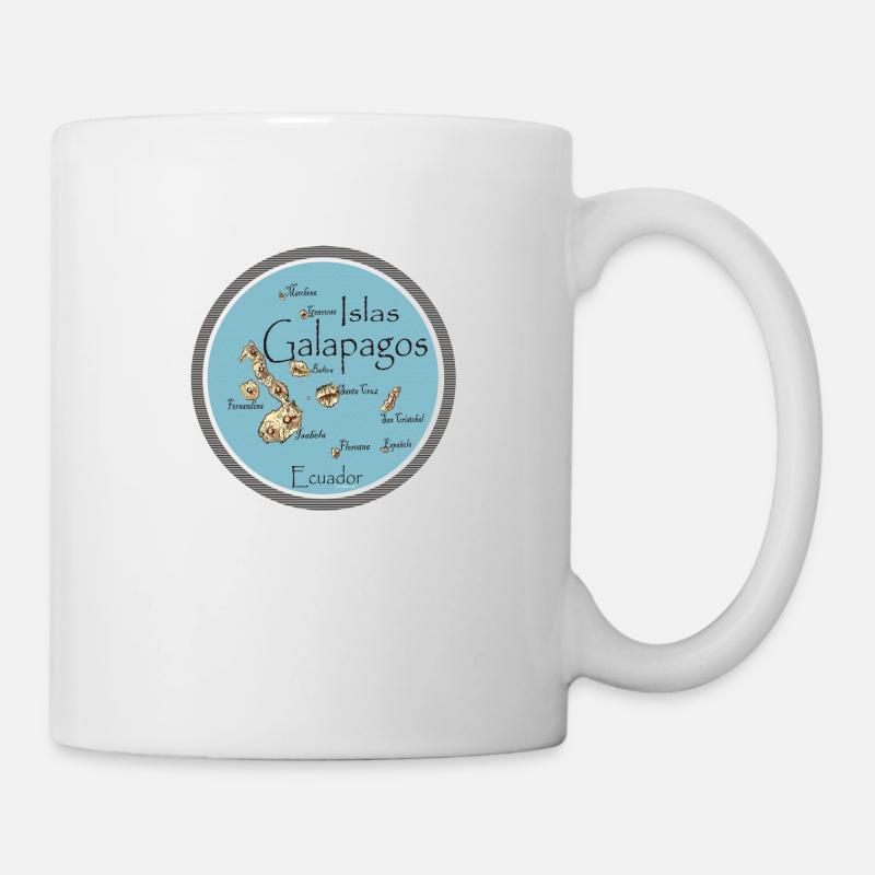 Map of Galapagos Islands - Mug - white