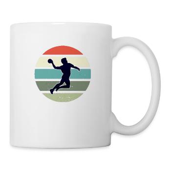 Retro Handball Player Gift HandballEr Motif - Mug - white - Right