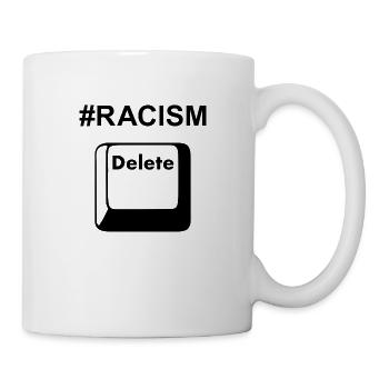 Bouton Supprimer antiracisme - Mug blanc - blanc - Droite