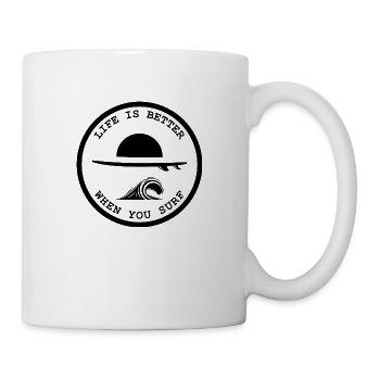 Cool surf dicton pour les surfeurs surfant - Mug blanc - blanc - Droite