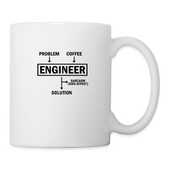 Problem Engineer Coffee Solution Sarcasm - Mug blanc - blanc - Droite