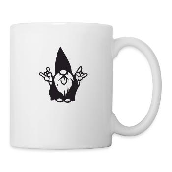 Nain de jardin rock and roll tire la langue - Mug blanc - blanc - Droite
