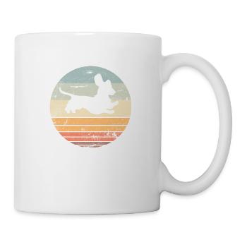 Dachshund Jump Dachshund Dachshund Vintage - Mug - white - Right