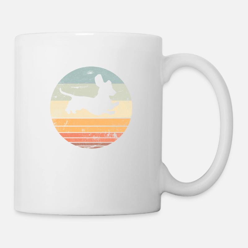 Dachshund Jump Dachshund Dachshund Vintage - Mug - white