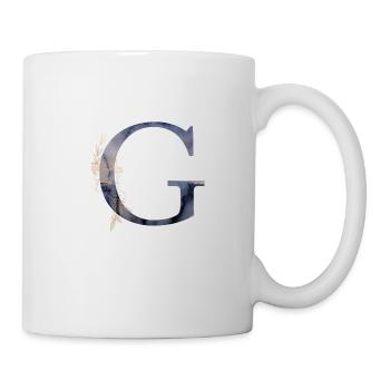 Personalisierbar Monogramm Watercolour Floral G - Tasse - Weiß - Rechts