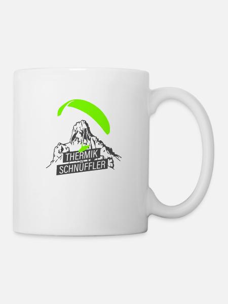 Thermikschnüffler Gleitschirm - Tasse - Weiß