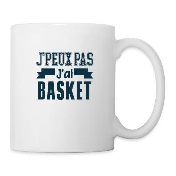 Je peux pas j'ai basket - Mug blanc - blanc - Droite