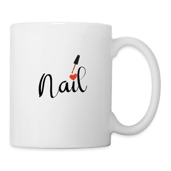 nail rouge - Mug blanc - blanc - Droite