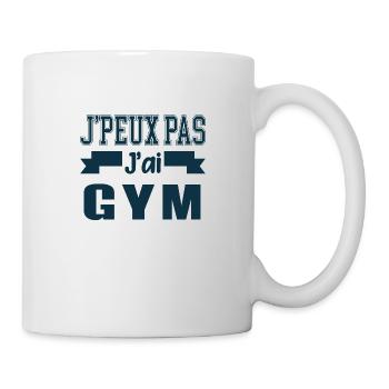 Je peux pas j'ai gym - Mug blanc - blanc - Droite