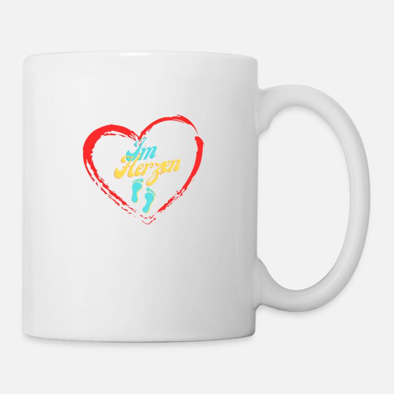 Im Herzen barfuß - Tasse - Weiß