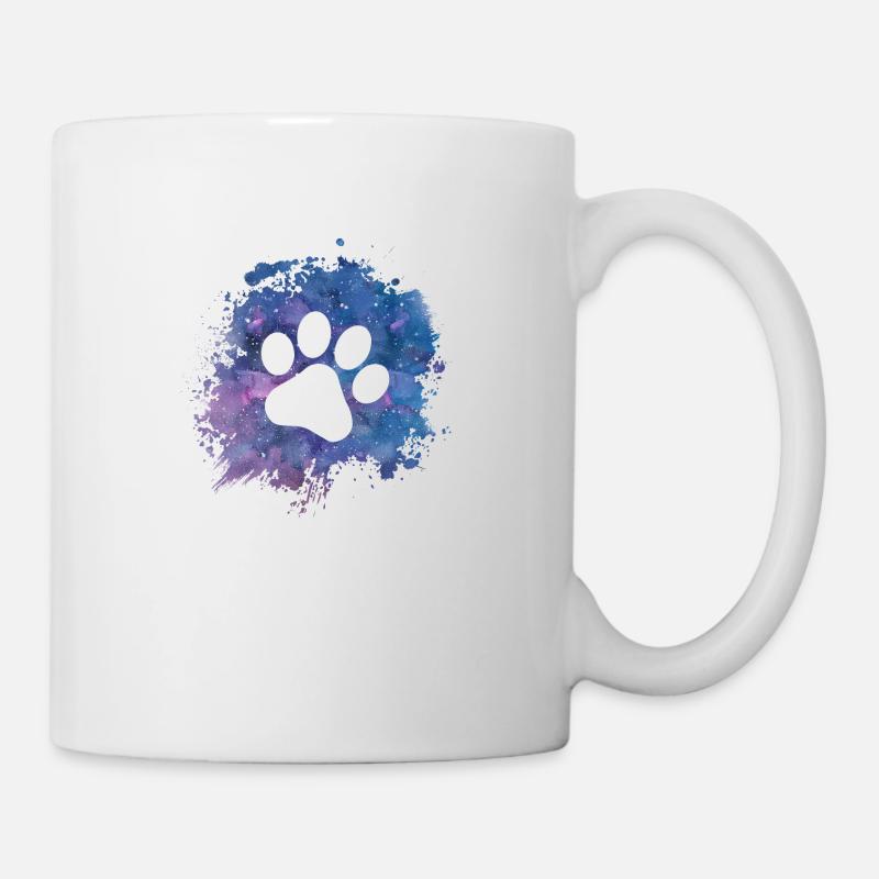 Empreinte de pattes de chien Pattes Galaxy propriétaire de chien - Mug blanc - blanc