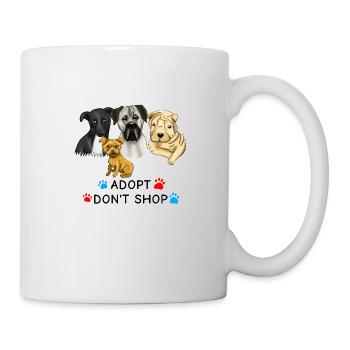 Adopt dont Shop Many dogs - Tasse - Weiß - Rechts