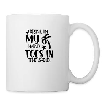 Drink in my hand, toes in the sand - Mug - white - Right
