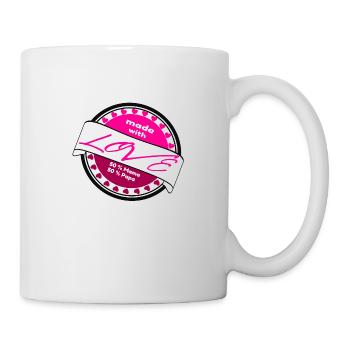 50%Mama 50% Papa Girl - Mug - white - Right