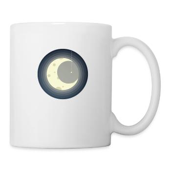 Mond und Sternschnuppe - Tasse - Weiß - Rechts