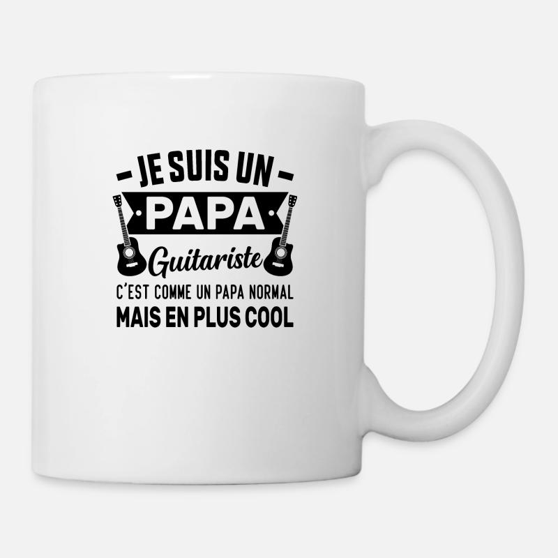 Je Suis Un Papa Guitariste Cadeau Guitare - Mug blanc - blanc