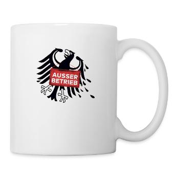 Ausser Betrieb trans - Tasse - Weiß - Rechts