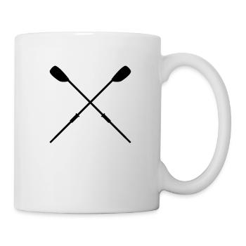 Gekreuzte Skulls Rudern - Tasse - Weiß - Rechts