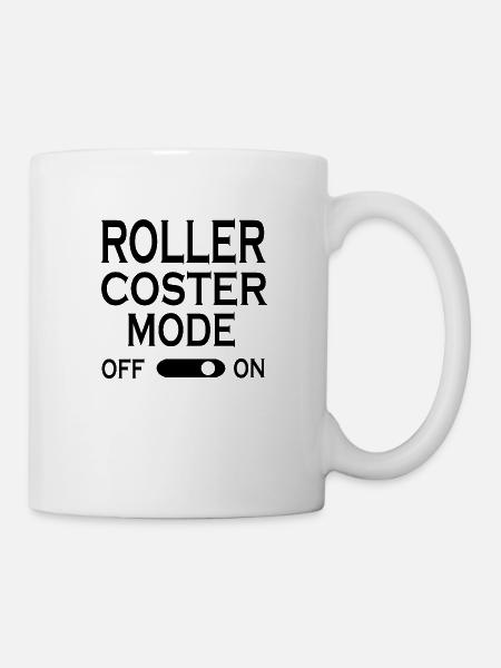 Rollercoaster Achterbahn - Tasse - Weiß