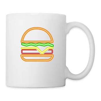 Neon Burger - Mug blanc - blanc - Droite