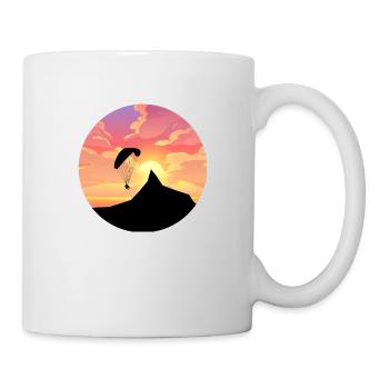 Paragleider/Paragleiter/Gleitschirm mit Berg Motiv - Tasse - Weiß - Rechts