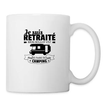 mon boulot camping car retraité cadeau - Mug blanc - blanc - Droite