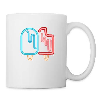 Neon Eis-Creme die kühlende Erfrischung im Sommer - Tasse - Weiß - Rechts