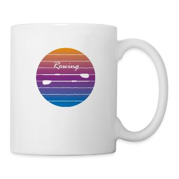 Rowing into the sunset - Mug blanc - blanc - Droite