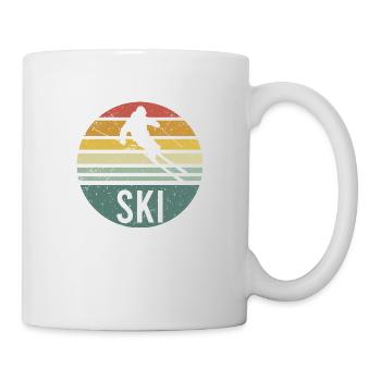 Ski Drôle Cool Ski Ski Vintage Retro Ski - Mug blanc - blanc - Droite