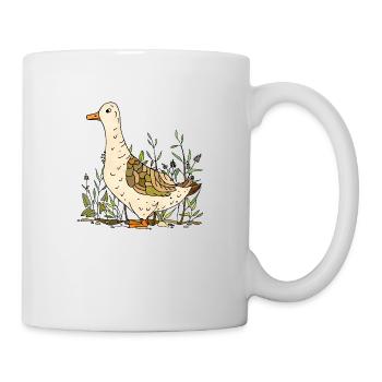 Ente - Tasse - Weiß - Rechts