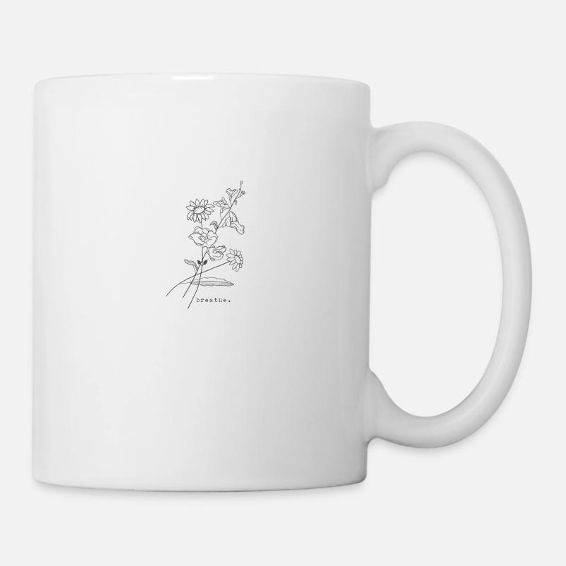 Blumenstrauß Gänseblümchen Wicke - Tasse - Weiß