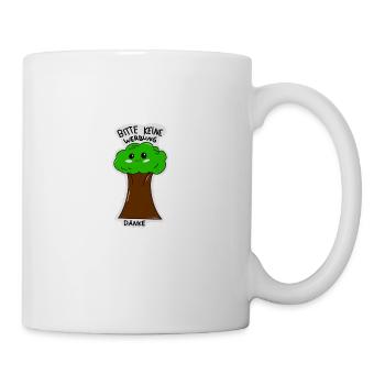 Bitte keine Werbung Baum/Umwelt freundlich - Tasse - Weiß - Rechts