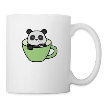 Panda in der Tasse - Tasse - Weiß - Rechts